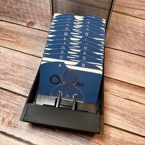 Vintage Rolodex Black Covered Card File — Complete A–Z Tabs